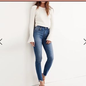 Madewell 10 inch high-rise skinny with tulip hem